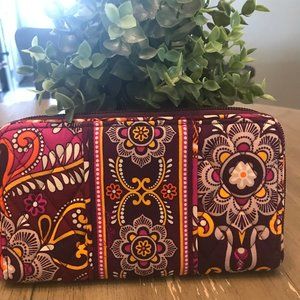 Vera Bradley Zip Around Wallet Safari Sunset